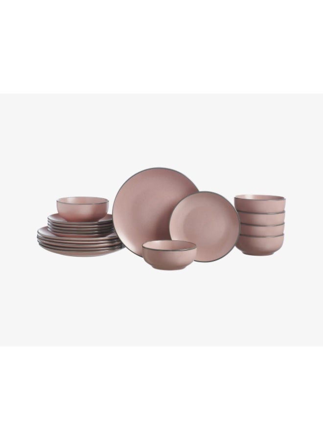 ABYAT طقم عشاء آسفا 18 قطعة – بورسلان أنيق لتقديم الطعام لـ 4 أشخاص – يشمل صحون، أطباق، أكواب وصحون شاي – تصميم عصري متين للاستخدام اليومي والمناسبات - Image 4