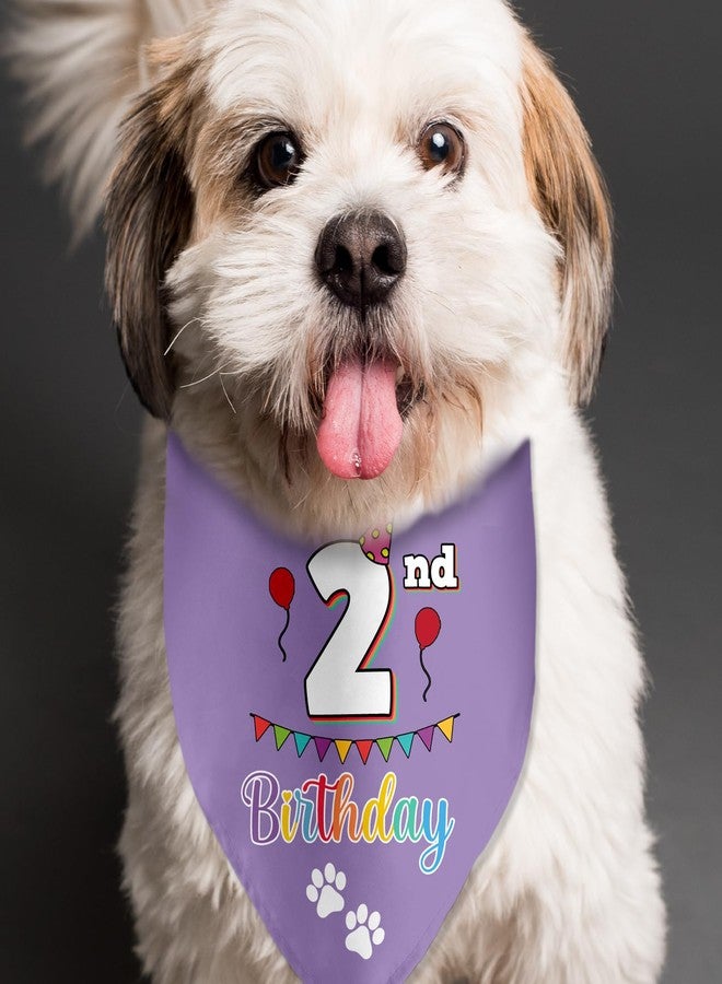 Lmaurrizt 2nd Birthday Dog Birthday Bandana Funny Dog Birthday Party Accessories Pet Scarf for Dog Photo Prop Triangle Scarf for Pet 2nd Birthday Party Decoration - Image 4
