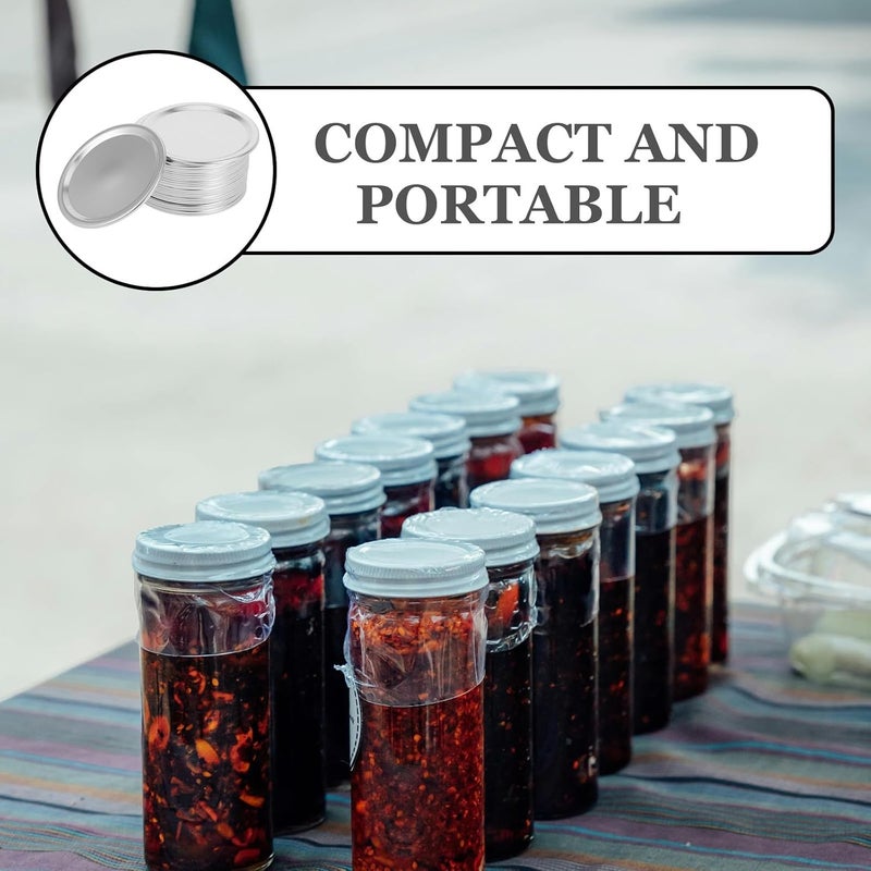 Low wear optimized design Luxshiny Air Tight Tinplate Lid 86mm Wide Mouth Mason Jar Covers 24pcs Split-type Sealing Canning Lids Replacement for Home Kitchen Storage Dense area priority deliver Widely used design Shop & home all-space compatible Working day delivery service Fault optimized construction Certified stocked merchandise Elegant practical design Gulf approved global quality Salt mist resistant Flexible anti-break Long term use design Workday cycle fulfillment Classic trendy design picks Daily universal pick Foldable Ready goods scheduled ship Global flexible assemble picks No overseas transit wait KSA standard compatible design Single & bulk use compatible Efficiency boosted construction Elegant appearance Detachable clean Small apartment fit - Image 3