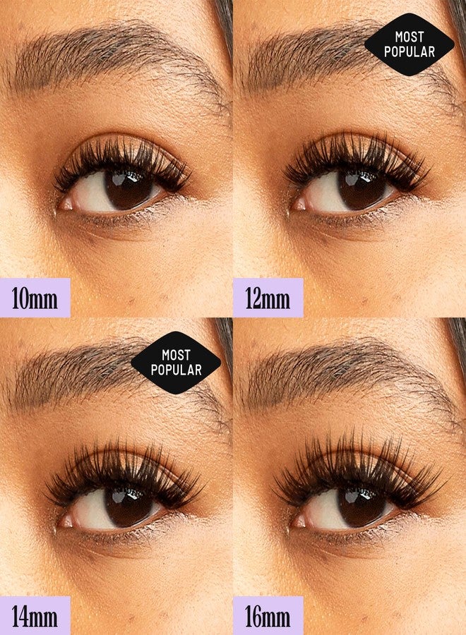 Lilac St. Lilac St - Midnight Dramatic Faux Eyelash Clusters (14mm) - Dark & Lush - DIY Lash Extension Wisps - Lightweight & Lifelike - Lasts 10 Days - Cruelty Free, Vegan, Women Founded - 10 Lashes - Image 5