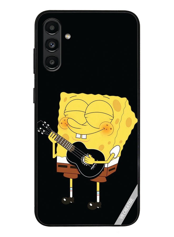VR CREATIVE Protective Case Cover For Samsung Galaxy A13 5G Spongebob With Guitar Design Multicolour - Image 1
