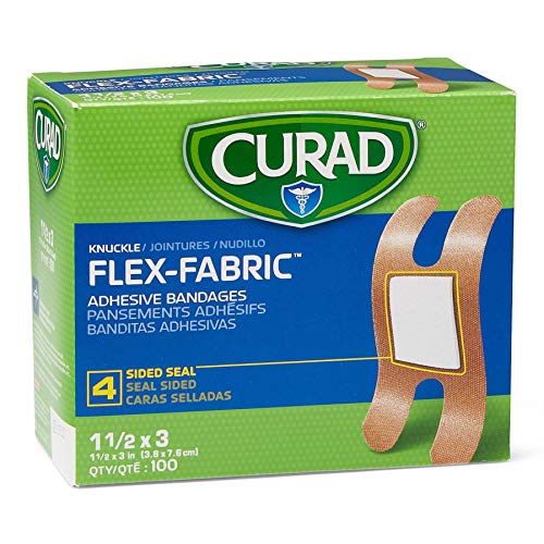CURAD Flex-Fabric Adhesive Bandages, Knucle, 100 Ct, 1 BOX - Image 1