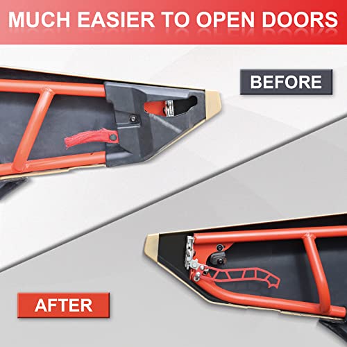 SKYJDM 4PCS Door Latch Handles Compatible with 2017-2022 Can-AM Maverick X3 X RS DS Turbo R Max 2 & 4 Door Models, (Red) - Image 2