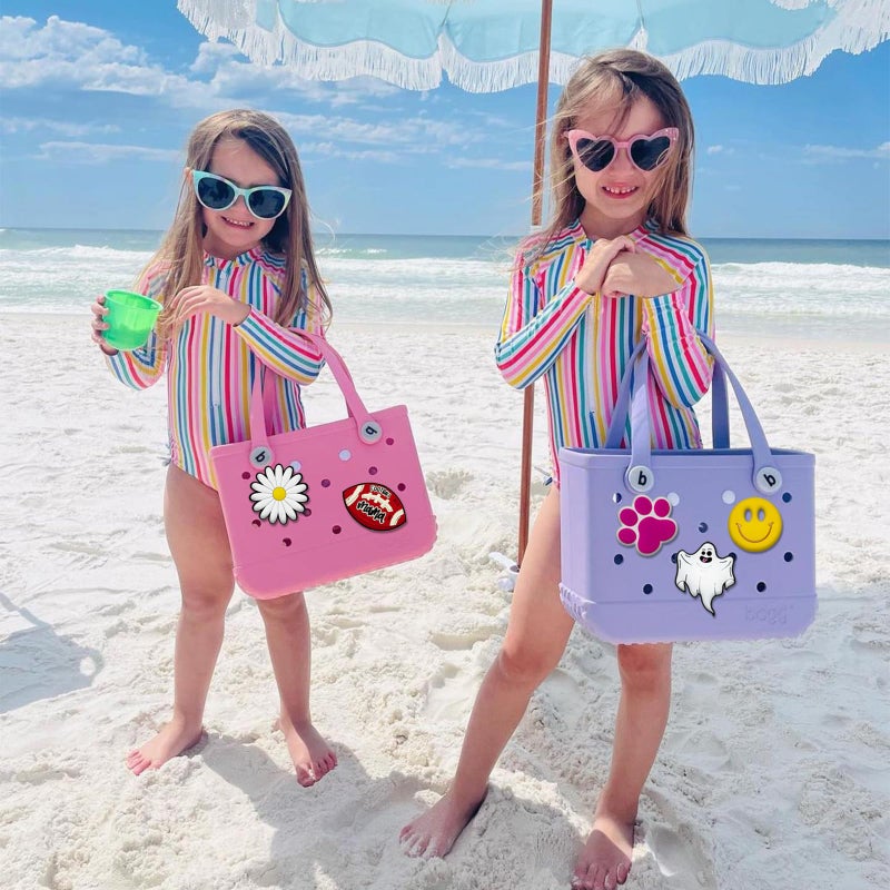 Yonuni Letter Charms for Bogg Bag, Cute Alphabet Lettering Compatible With Original All Models and Simple Southern Totes, Rubber Beach Accessories - Image 4
