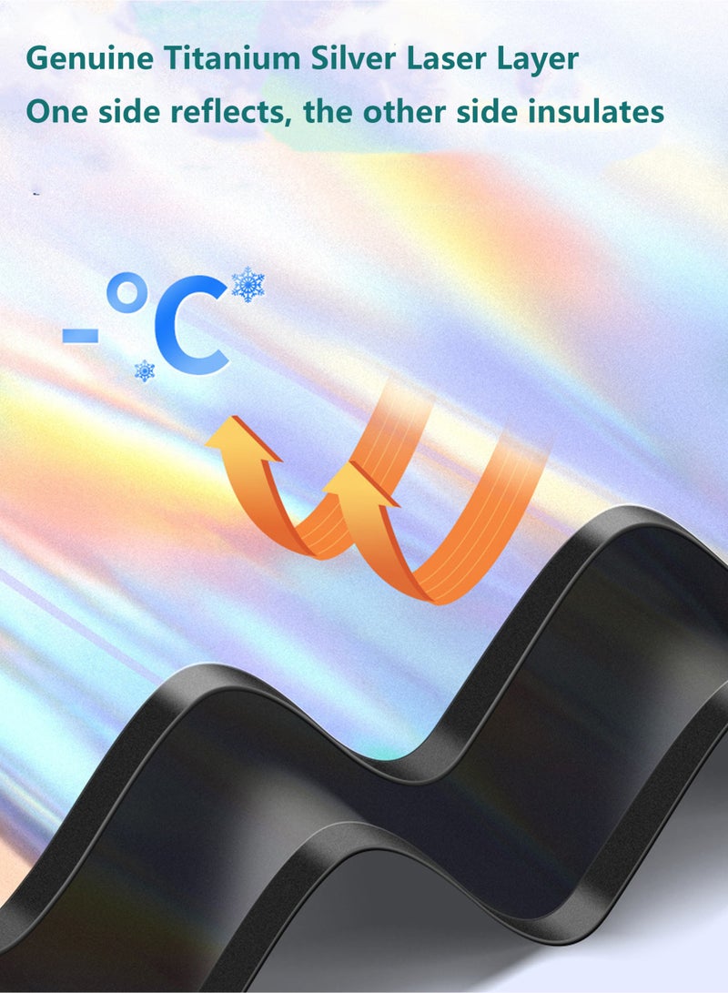 4-piece car side window sunshade, blocks 99% of sunlight, titanium silver sun protection layer with magnetic privacy curtains, universal car sunshade keeps the interior cool (2 front + 2 rear) - Image 4