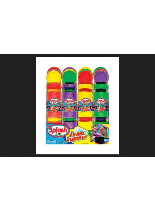 Ja-Ru JA-RU 890 Splash Foam Pumper Water Toy, 12", Assorted Colors (Pack of 12)