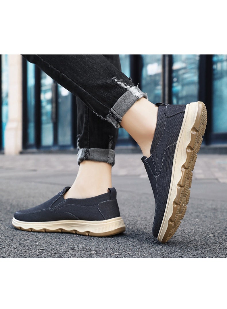 NIBEMINENT Men Canvas Sneakers with Soft Soles Casual Breathable Non-slip Men's Cloth Shoes Boat Shoes Men Comfortable Vulcanized Shoes - Image 2