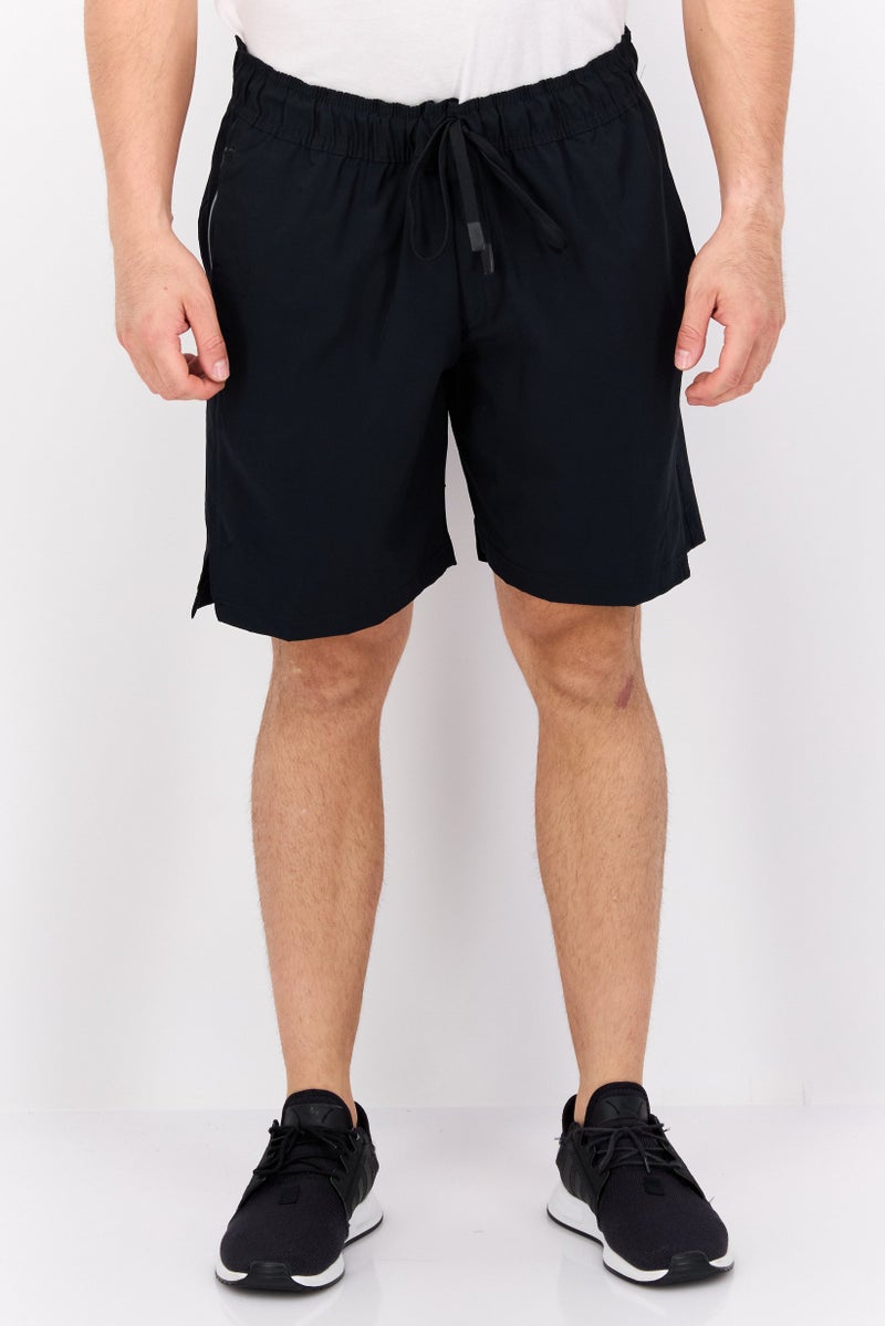 Legend Men Sportswear Fit Drawstring Training  7 Inseam Shorts, Black - Image 1