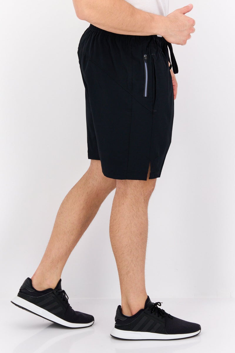 Legend Men Sportswear Fit Drawstring Training  7 Inseam Shorts, Black - Image 3