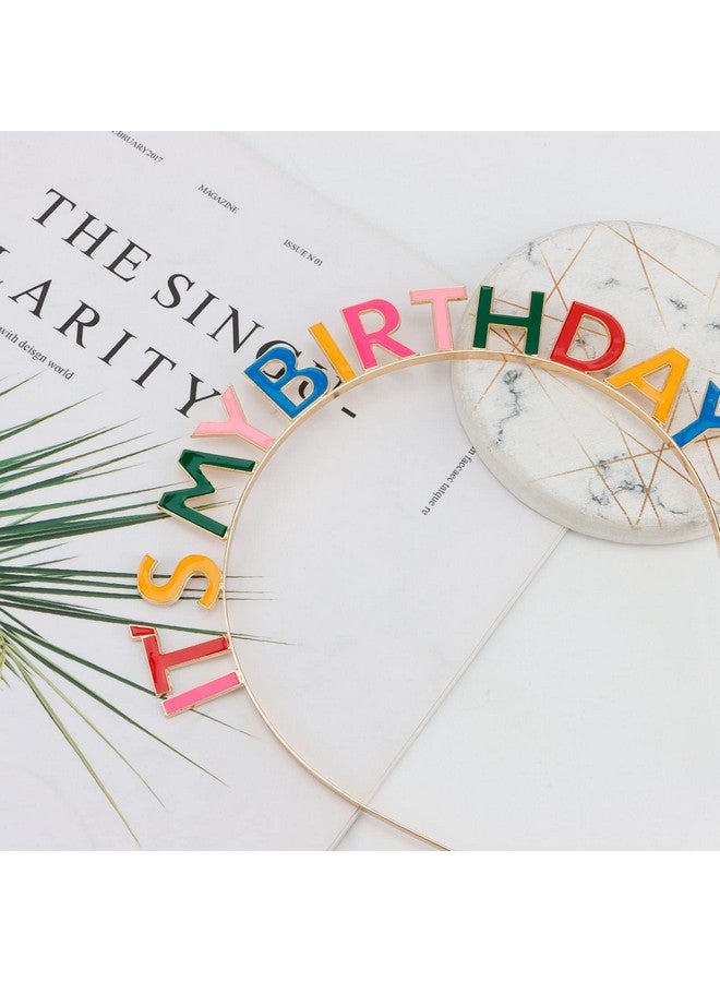 CIEHER Birthday Crown Birthday Headband Rainbow It'S My Birthday Headband Happy Birthday Headband For Women Birthday Girl Headband Birthday Tiara Happy Birthday Decorations Great Gifts - Image 4