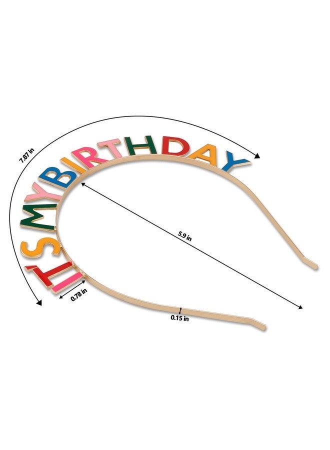 CIEHER Birthday Crown Birthday Headband Rainbow It'S My Birthday Headband Happy Birthday Headband For Women Birthday Girl Headband Birthday Tiara Happy Birthday Decorations Great Gifts - Image 5