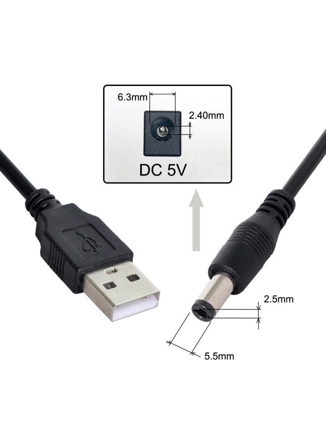 CY Chenyang Cable USB 2.0 A Type Male to 5.5 x 2.5mm DC 5V Power Plug Barrel Straight Connector Charge Cable 100cm - Image 2