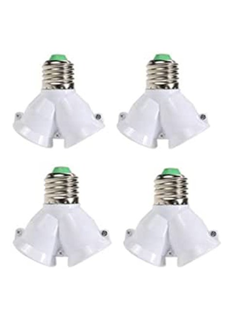 E27 To 2 E27 Light Lamp Bulb Adapter 4 Pieces