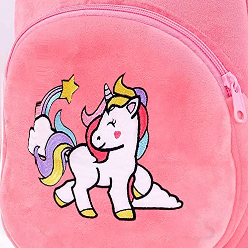 Frantic Kids Soft Cartoon Animal Travelling School Bag Soft Plush Standard 2 Compartment Backpack Boys Girls Baby For 2 To 5 Years Baby/Boys/Girls Nursery, Preschool,Picnic(Hotpinkunicorn21) Small - Image 5
