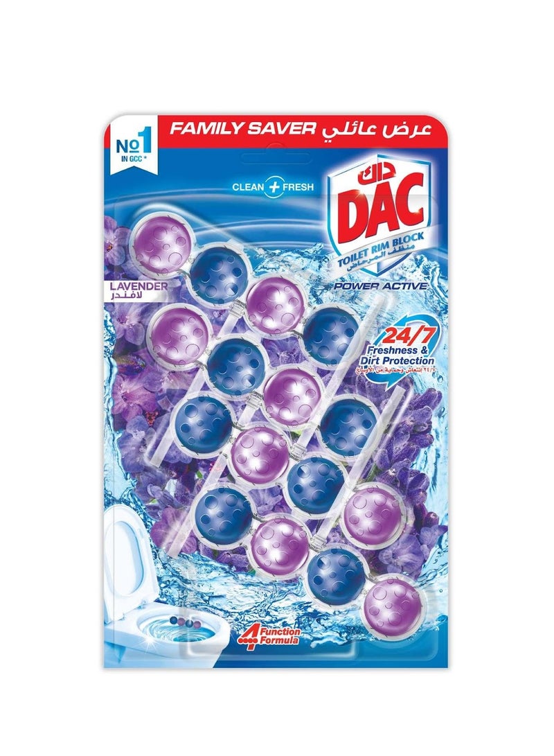 Dac Power Active Toilet Rimblock Lavender Quattro Pack - Image 1