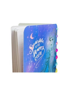 Generic Magical Princess Discbound Notebook with Rainbow Discs, Sparkle Design, Starry Night Cover  - Image 2