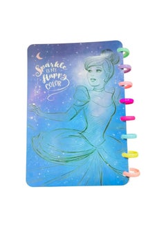 Generic Magical Princess Discbound Notebook with Rainbow Discs, Sparkle Design, Starry Night Cover  - Image 1