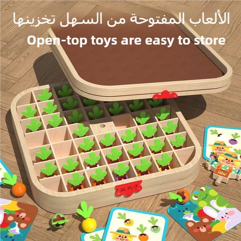 EDUTREE Montessori Carrot Harvest Toy – Wooden Educational Shape & Color Sorting Game for Toddlers, Memory Matching & Fine Motor Skills Toy, Ideal Gift for Boys & Girls Ages 3-6 - Image 5