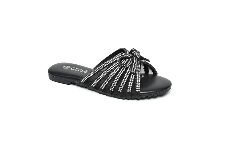 Cuple Girls flat sandals with decorative knot design