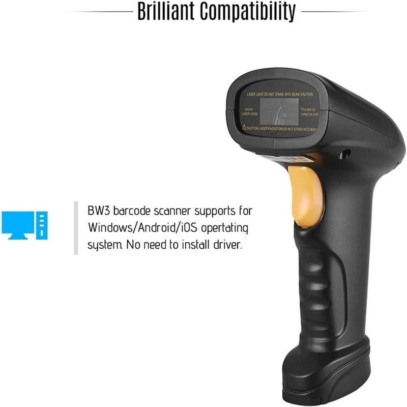 قارئ الباركود USB، قارئ الباركود أحادي الأبعاد المحمول، قارئ الباركود المحمول للمتاجر الكبرى والمتاجر الصغيرة والمستودعات - Image 2