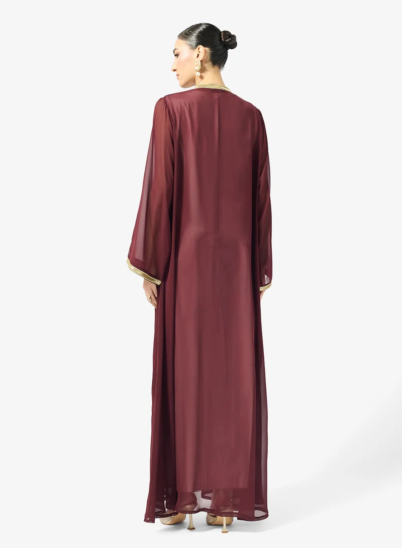 جولدن ابل Chiffon Abaya