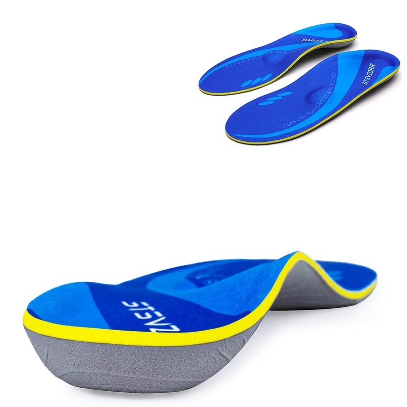 STSVZORR High Arch Support Insoles Plantar Fasciitis Orthotic Shoes Inserts Relieve Flat Feet Heel Pain Athletic Cushioning - Image 1