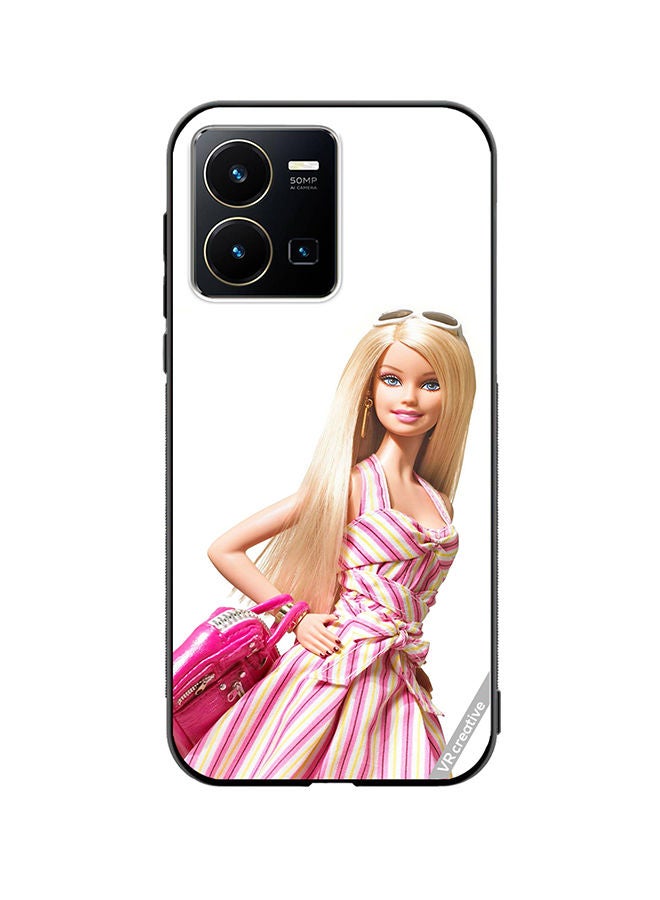 Protective Case Cover For Vivo Y35 Barbie Design Multicolour