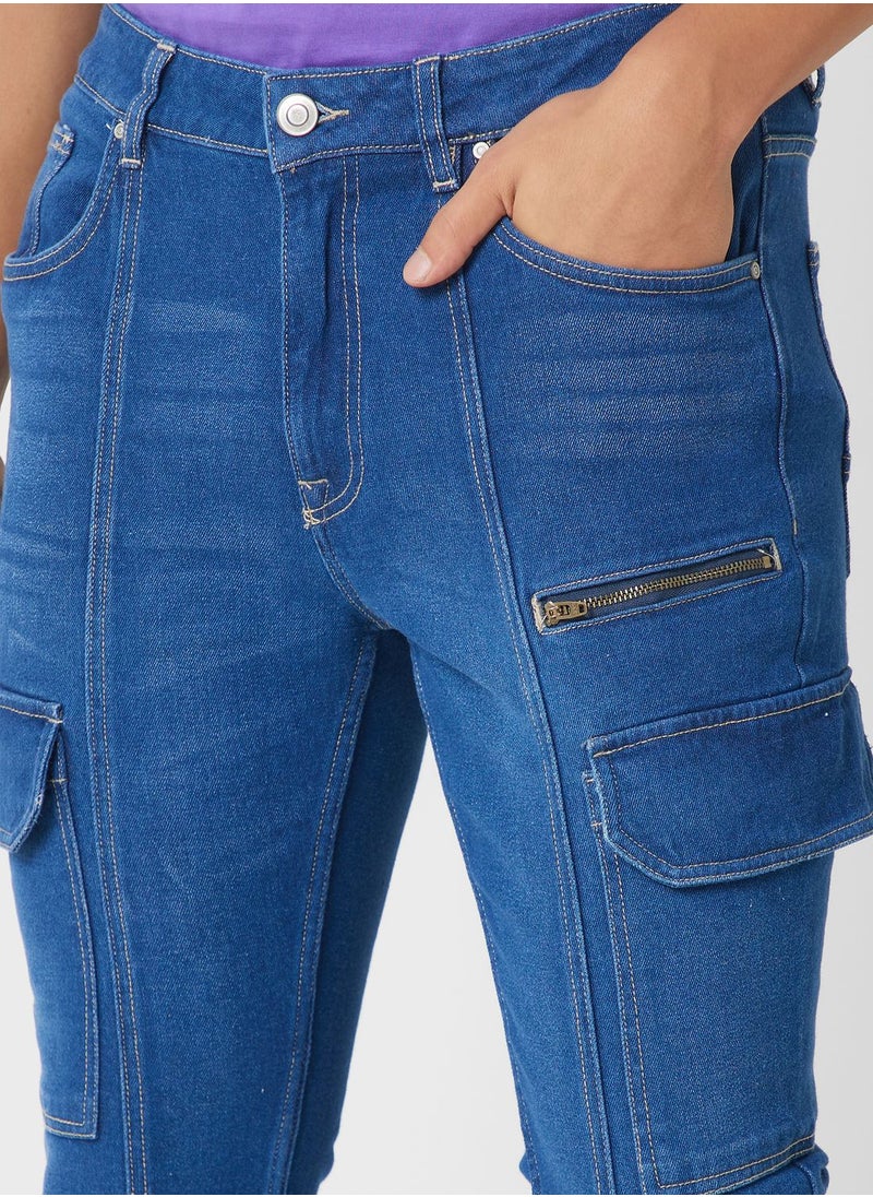 Seventy Five - Relaxed Fit Cargo Jeans - Image 1