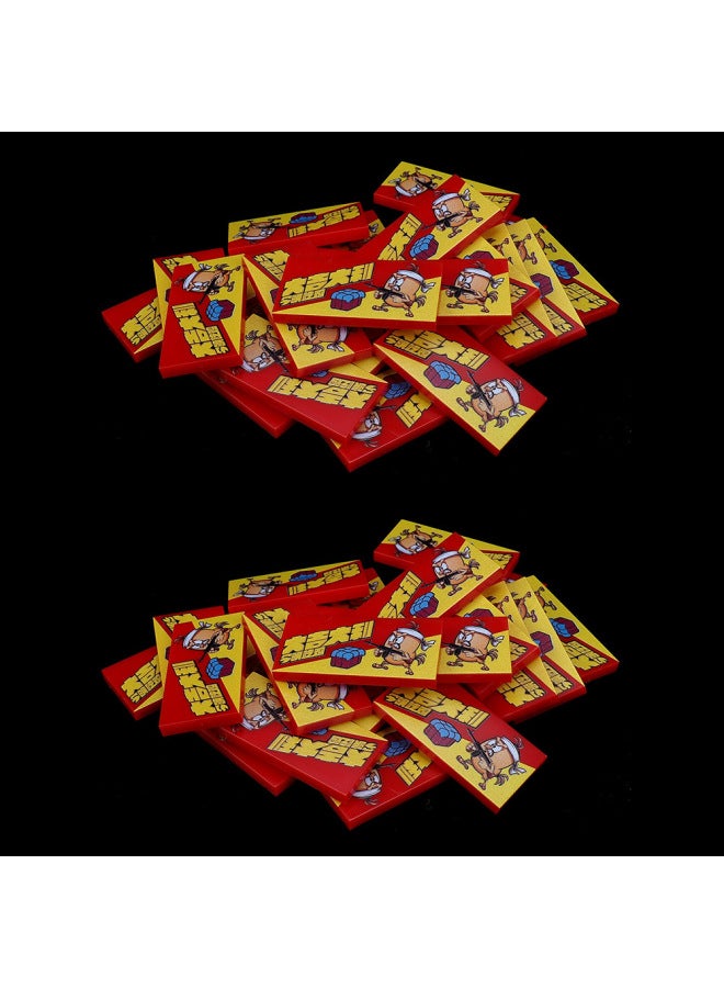 Printed 2x 4 Fighting Small Yellow Chicken Great Geely 87079 Assembly Accessories Model Compatible With Lego Toys - Image 5