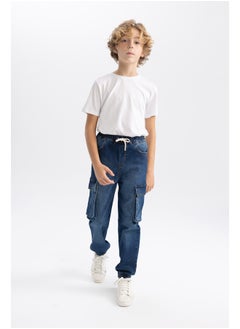 DeFacto Boy Cargo Jogger Denim Trousers  - Image 4