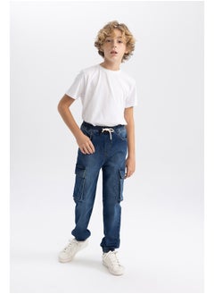 DeFacto Boy Cargo Jogger Denim Trousers  - Image 3