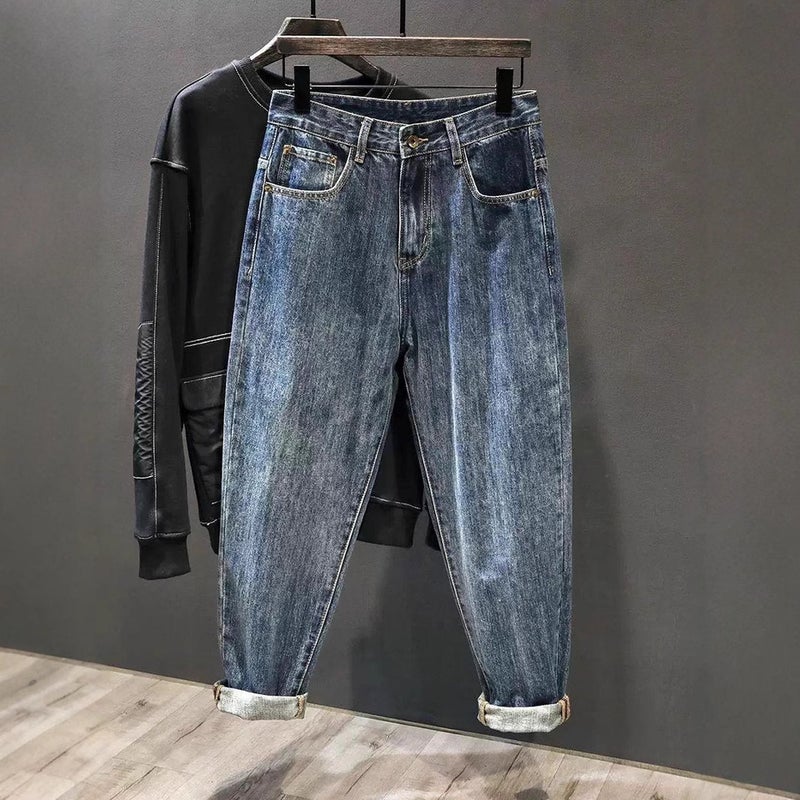 Unisex Classic Denim Jeans Loose Fit Daily Outdoor Wear - Image 3