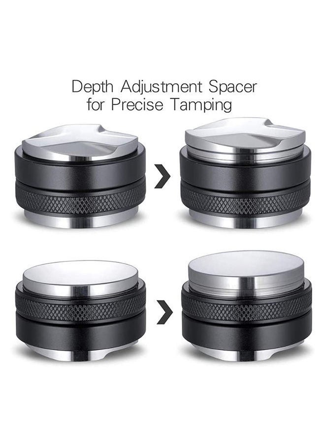 IKBEN - Espresso 2 In 1 Coffee Distributor And Tamper Black/Silver 53mm - Image 1