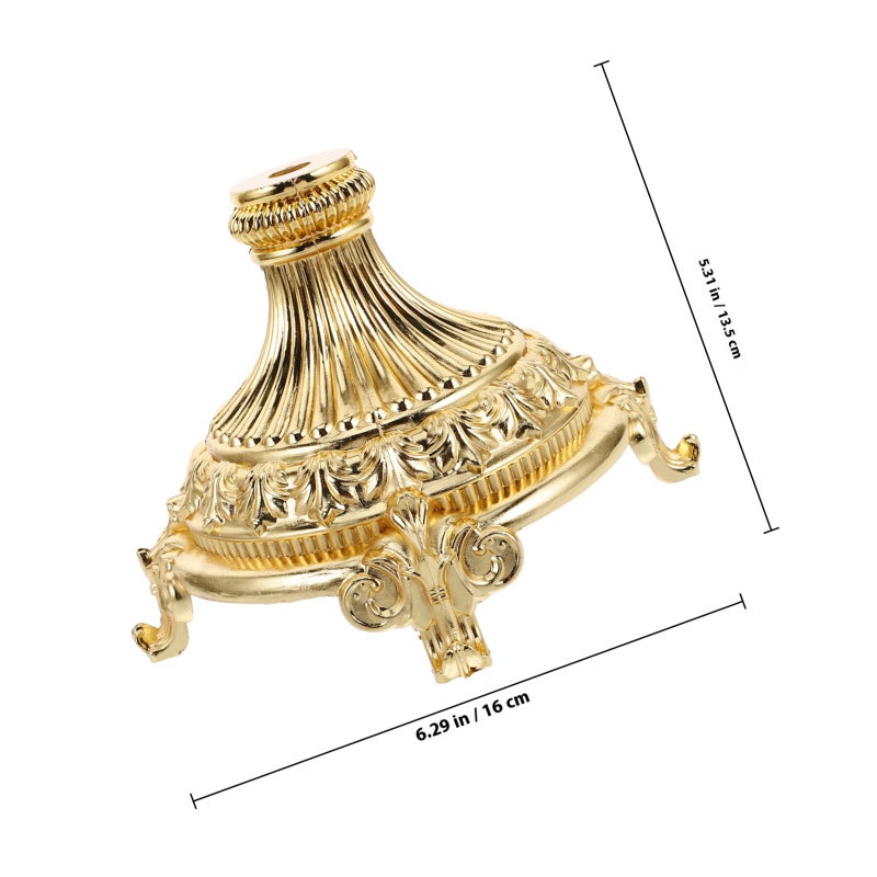 Middle East Metal Base for Displaying Vase Oriental Vase Stand Holder Rustic Metal Base for Flower Planter Alloy Table Base for Home Decoration - Image 2