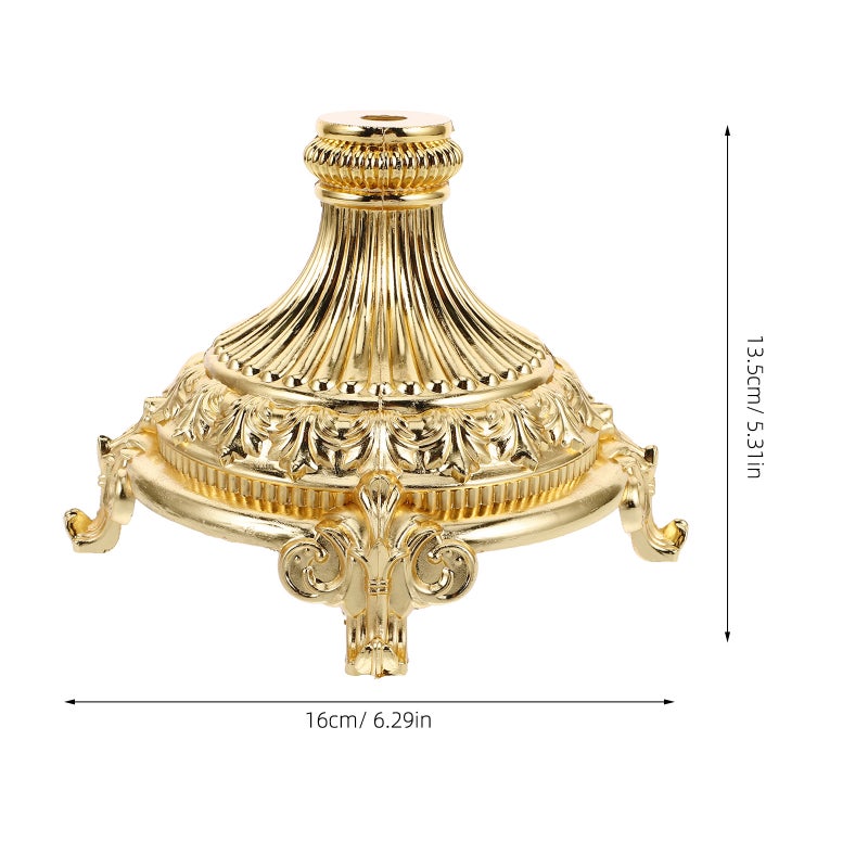 Middle East Metal Base for Displaying Vase Oriental Vase Stand Holder Rustic Metal Base for Flower Planter Alloy Table Base for Home Decoration - Image 3