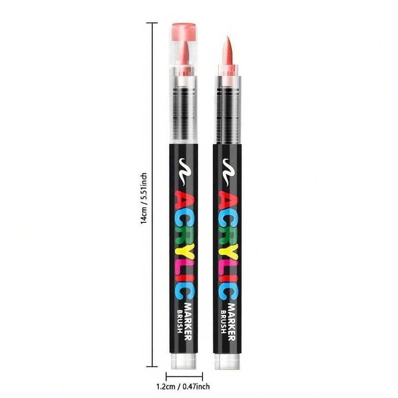 Shein 12/24/48/72 Color Acrylic Marker Pens - Vibrant Art Supplies for Artists & Hobbyists - Image 3