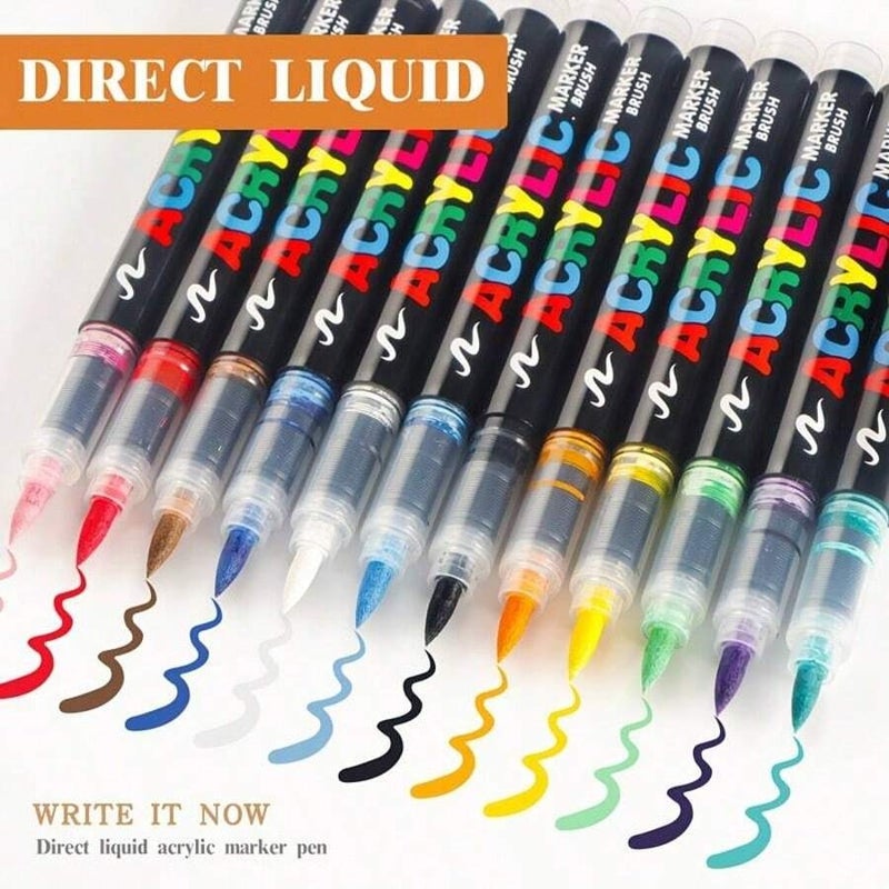 Shein 12/24/48/72 Color Acrylic Marker Pens - Vibrant Art Supplies for Artists & Hobbyists - Image 5