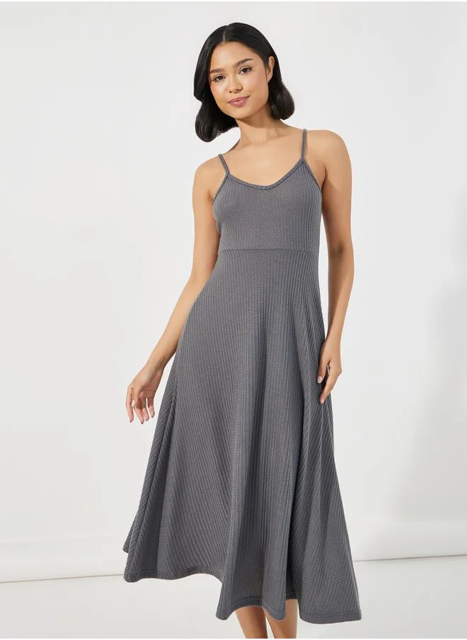 Styli Waffle Knit Textured Nightdress