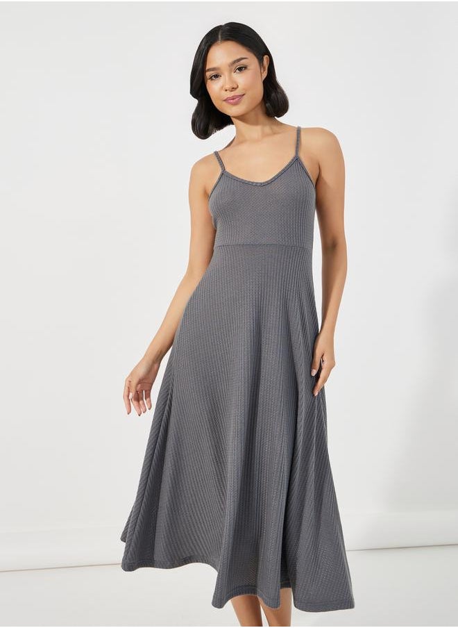 Styli Waffle Knit Textured Nightdress  - Image 2