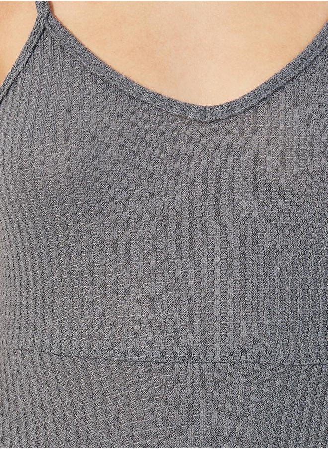 Styli Waffle Knit Textured Nightdress  - Image 3