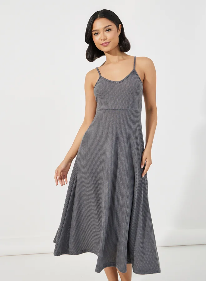 ستايلي Styli Waffle Knit Textured Nightdress