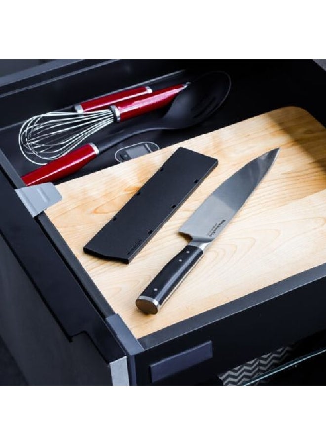 KitchenAid High-Carbon Japanese Steel Eastern Style Gourmet All-Purpose Kitchen Knife with Sheath Silver and Black 20 cm KOG8IFSSOHOBA - Image 4