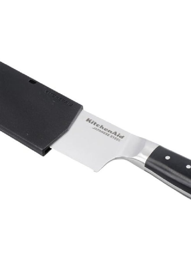 KitchenAid High-Carbon Japanese Steel Eastern Style Gourmet All-Purpose Kitchen Knife with Sheath Silver and Black 20 cm KOG8IFSSOHOBA - Image 3