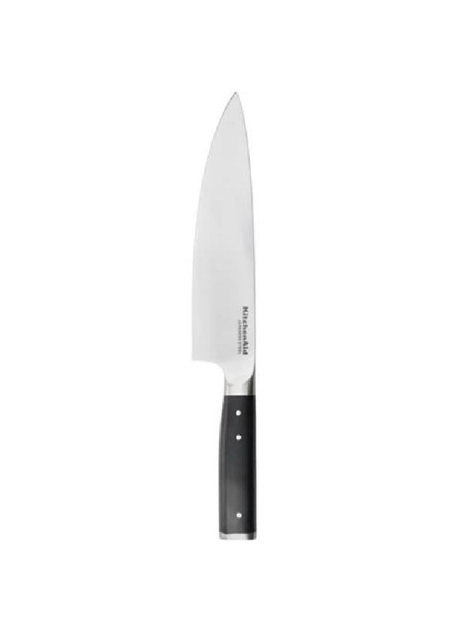 KitchenAid High-Carbon Japanese Steel Eastern Style Gourmet All-Purpose Kitchen Knife with Sheath Silver and Black 20 cm KOG8IFSSOHOBA - Image 2