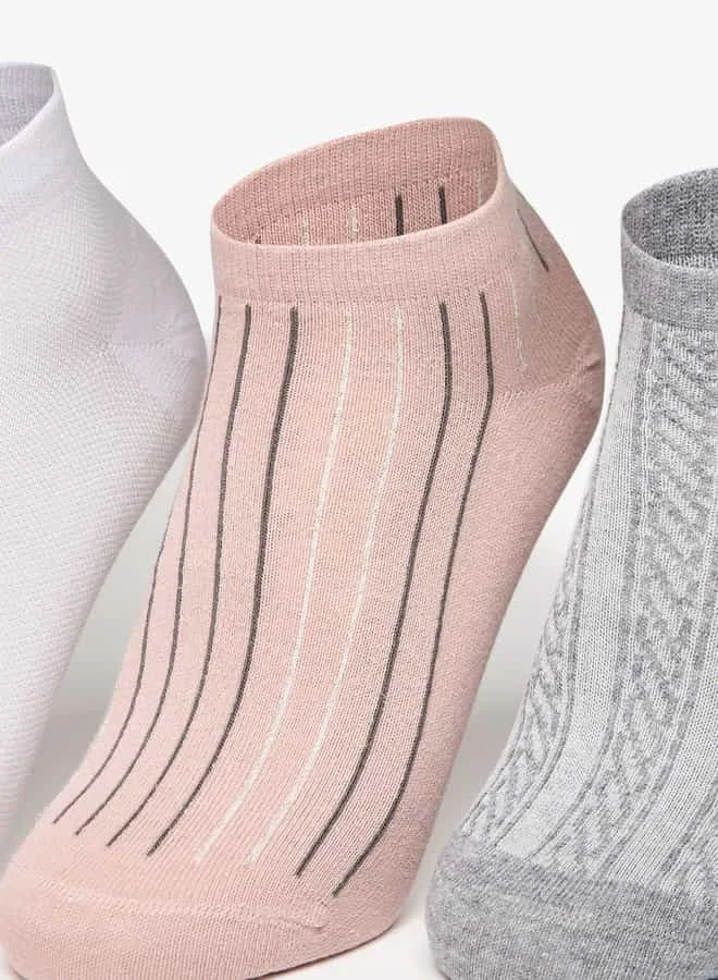 Flora Bella By Shoexpress Women Printed Ankle Length Socks - Set of 5