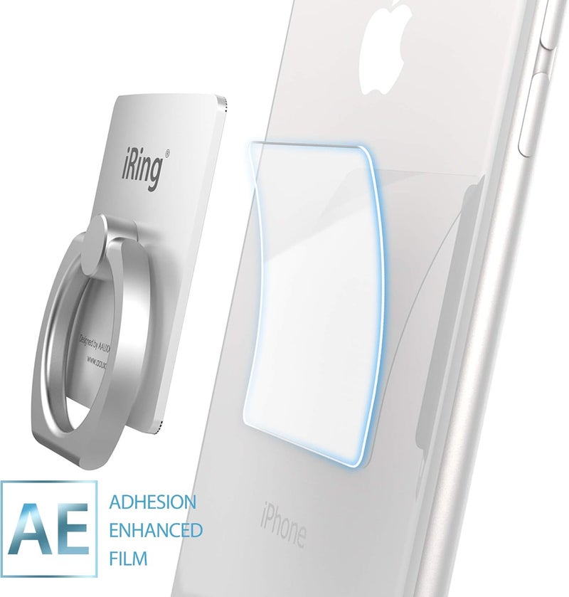 iRing Original, Made in Korea, Phone Ring Holder, Cell Phone Grip Stand, Compatible with iPhone, Galaxy, and Other Smartphones (Silver) - Image 5