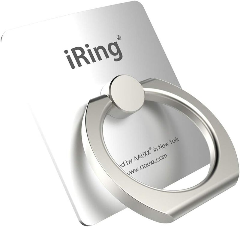 iRing Original, Made in Korea, Phone Ring Holder, Cell Phone Grip Stand, Compatible with iPhone, Galaxy, and Other Smartphones (Silver) - Image 1