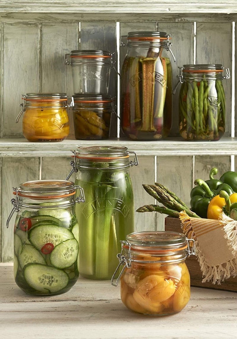 Kilner Premium 3L Round Airtight Glass Jar with Clip Top Lid for Coffee, Tea, Flour, Pulses, Grains, Lentils, Biscuits | Transparent, Reusable Multipurpose Kitchen Storage Container - Image 4