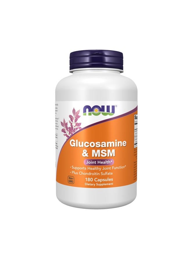Now Foods - Glucosamine And Msm 750/250Mg 180 Capsules - Image 1