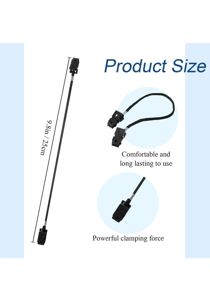 Zikra Summer Hat Clip, 16 Pcs Windy Hat Strap Clips, Adjustable Hat Keeper Clip, Anti-Lost Strap with Cord Locks for Sports, Cap Retainers for Men Boating Rides Fishing Travel (Black) - Image 3